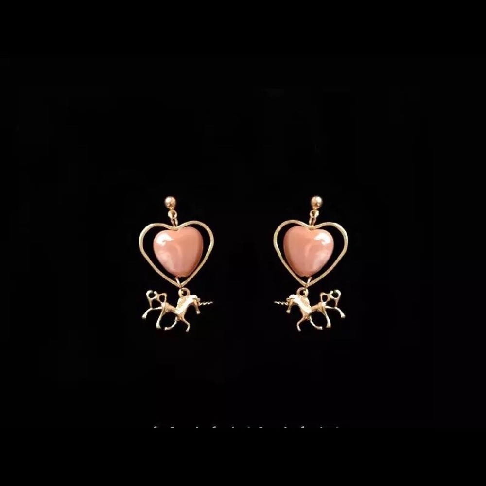 Silver unicorn earrings handmade